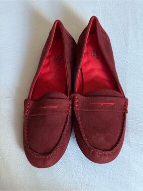 Cushion Walk by Avon Burgundy Suede Loafers for Women